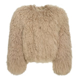JOY lamb fur coat