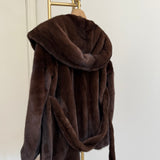 MYRA Hoodie Female Mink Coat