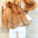 RITA red fox fur coat
