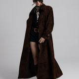 Dark Brown Suede Trench