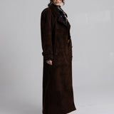 Dark Brown Suede Trench