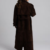 Dark Brown Suede Trench