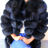 NOIR fox fur coat