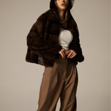 BERTA mink coat Brown