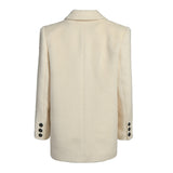 Royal Alpaca Short Blazer-Coat Creamy White