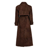 Dark Brown Suede Trench