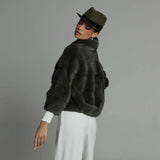 DIANA mink coat Olive Green