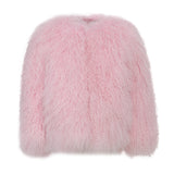 JOY lamb fur coat