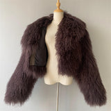 JOY Lamb Fur Jacket with collar