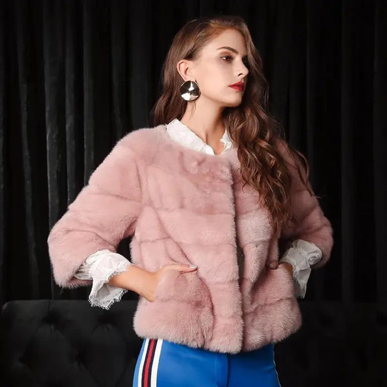 LEONA mink fur coat