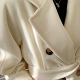 JOY australian wool and cashmere coat Creamy White