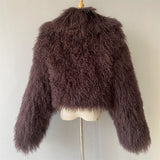 JOY Lamb Fur Jacket with collar