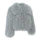 JOY Lamb Fur Jacket with collar