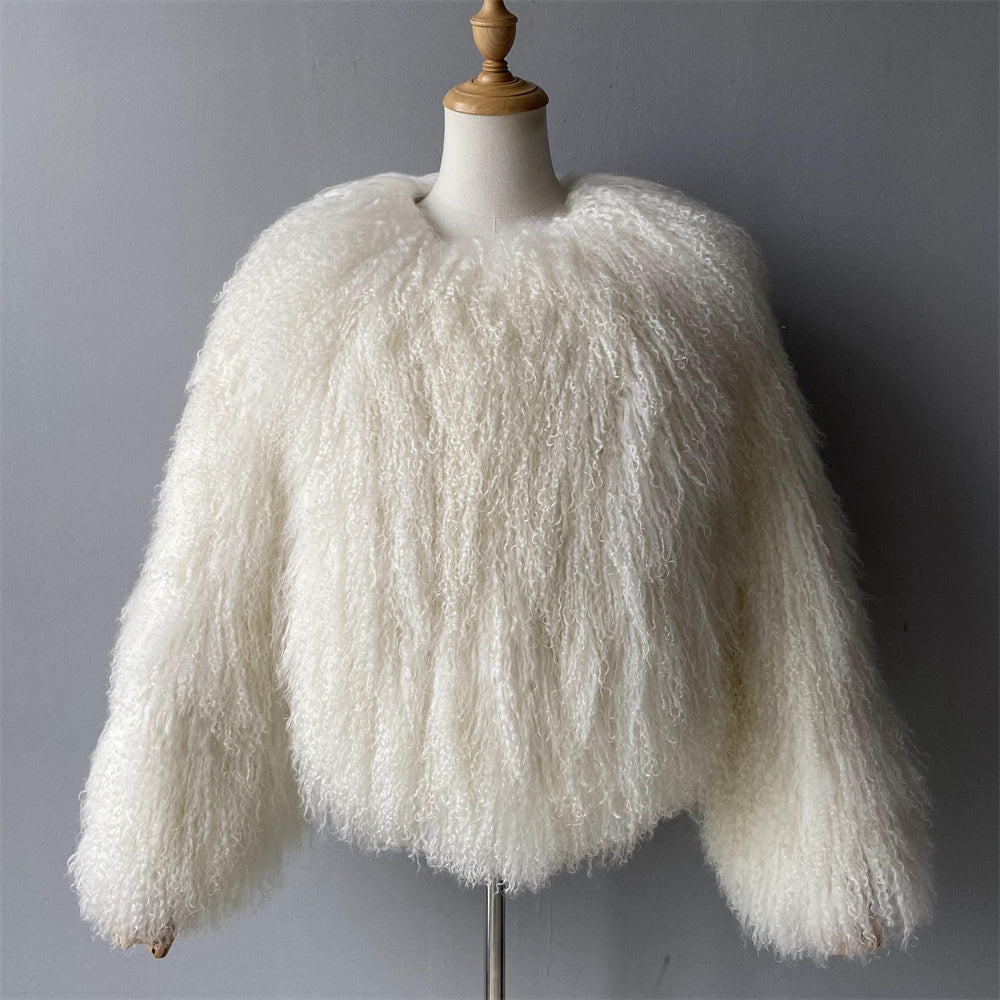 JOY lamb fur coat