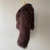 JOY Lamb Fur Jacket with collar