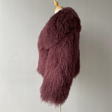 JOY Lamb Fur Jacket with collar