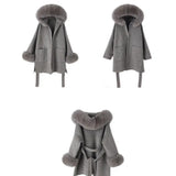 AHUS short wool coat (fur sleeves)