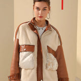 CUBA leather and mink jacket