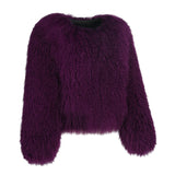 JOY lamb fur coat