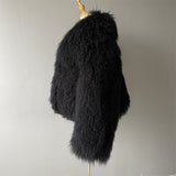 JOY Lamb Fur Jacket with collar