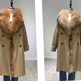 JOY Fur Trench Coat