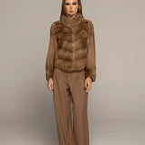 LEONA mink fur coat Pastel Mink