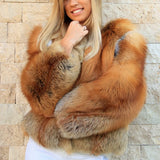 RITA red fox fur coat