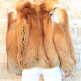 RITA red fox fur coat