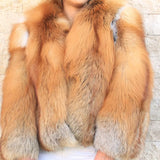 RITA red fox fur coat