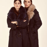 JOY Fur Trench Coat