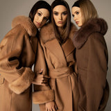 TENA wool and cashmere coat Camel