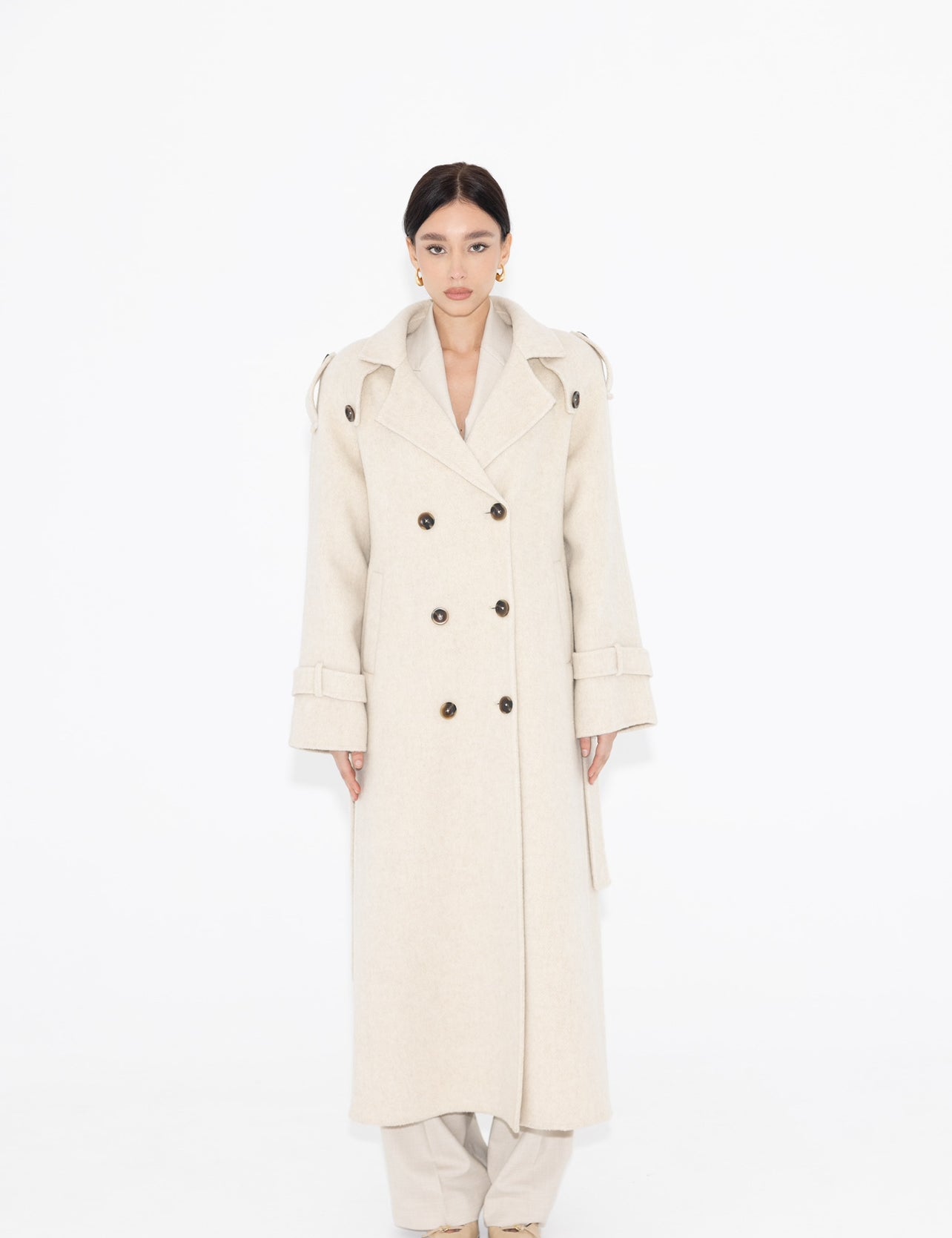 ELSIE JOY double-sided wool coat