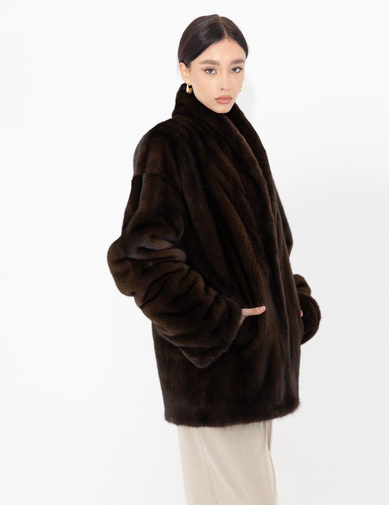 MYRA Female Mink Fur Coat