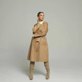 Water ripple wool coat