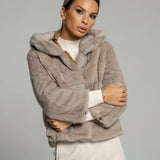 CLAY mink jacket