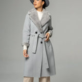 MYLO long mink coat Gray