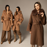 TENA wool and cashmere coat Camel