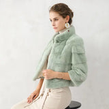 LEONA mink fur coat (collar)